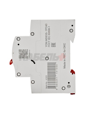 Автоматический выключатель YON max типа MD63S, 4,5кА, 1 полюс, хар-ка C, 40А DKC