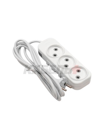 EL-BI,Myra,удлинитель 3гн2м б/з белый,527-110202-360