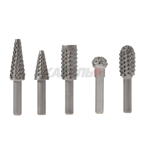 Набор борфрез (шарошек) по дереву, 5 шт KRANZ