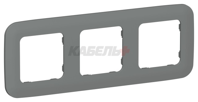 FLITE Рамка 3-местная РУ-3-А-ФлМА мокрый асфальт IEK