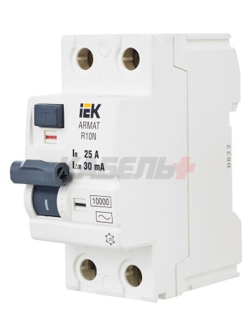 ARMAT Выключатель дифференциального тока R10N 2P 25А 30мА тип AC IEK