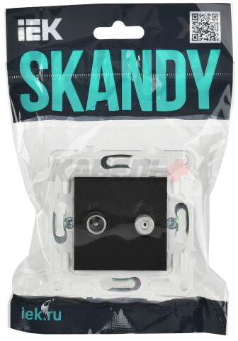 SKANDY Розетка двойная TV+SAT SK-A13Bl черный IEK