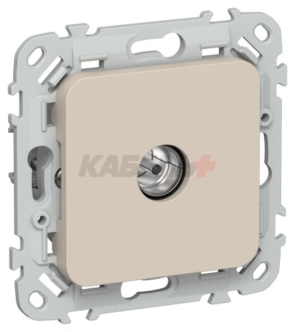 FLITE Розетка TV экранированная проходная тип M РТВм-1-1-2-ФлЛ льняной IEK