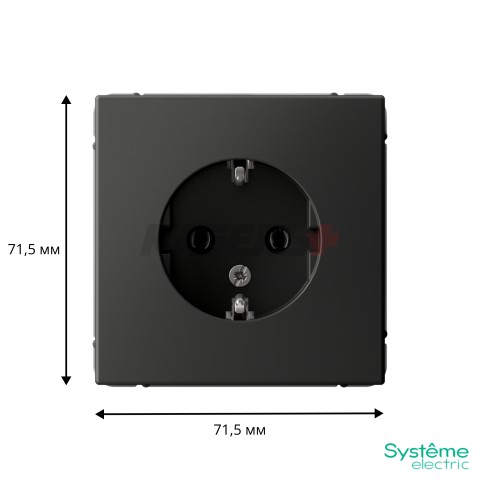 ARTGALLERY РОЗЕТКА с заземлением, 16А, механизм, БАЗАЛЬТ