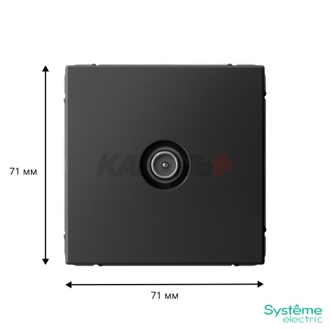 ARTGALLERY TV РОЗЕТКА проходная 4DB, механизм, БАЗАЛЬТ