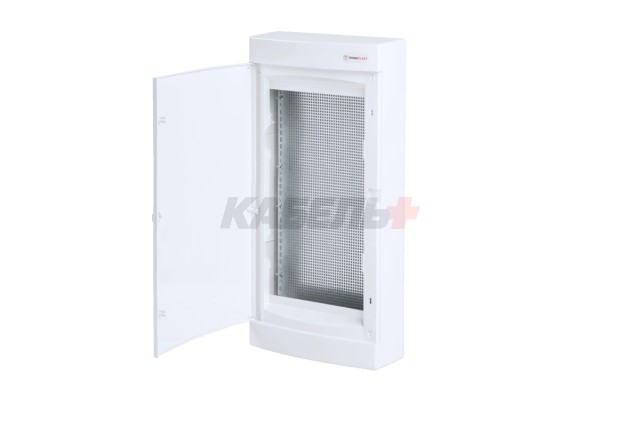 N48CW IT, Щит навесной мультимедийный, 4 ряда, белая дверца, IP40