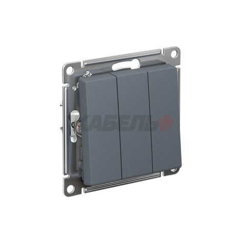 ATLASDESIGN 3-клавишный ВЫКЛЮЧАТЕЛЬ, сх.1+1+1, 10АХ, механизм, ГРИФЕЛЬ