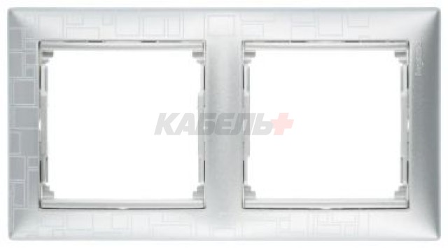 VALENA DIY Рамка 2местная алюминий матовый