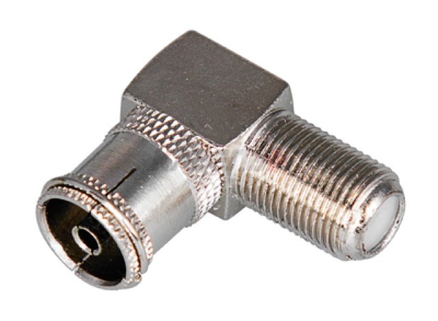 Переходник угловой гнездо F – гнездо TV REXANT