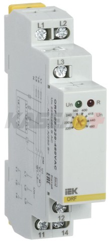 Реле контроля фаз ORF-08 трехфазное 220-460В AC IEK