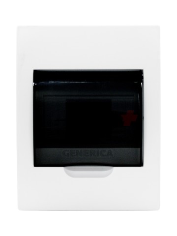 Корпус пластиковый ЩРВ-П-6 черн. прозр. дверь IP41 GENERICA