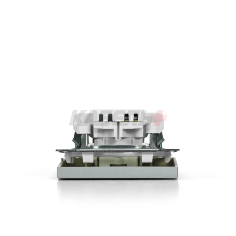 ARTGALLERY 1-клавишный ВЫКЛЮЧАТЕЛЬ КНОПОЧНЫЙ, 10А, механизм, АЛЮМИНИЙ