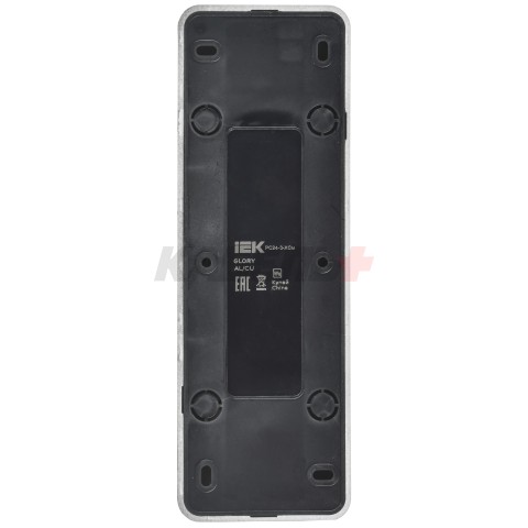 GLORY Розетка 4-местная для открытой установки с заземлением без защитных шторок 16А РС24-3-ХСм сталь матовый IEK