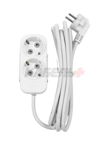 EL-BI,Myra,удлинитель 2гн3м с/з белый,527-010203-221