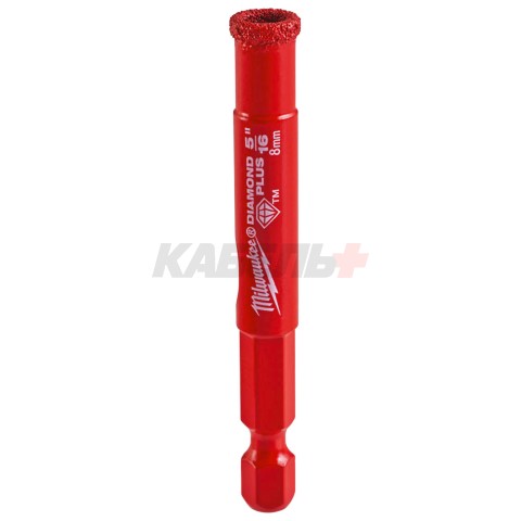 Алмазная коронка Diamond Plus 8 мм 1/4" Hex, MILWAUKEE