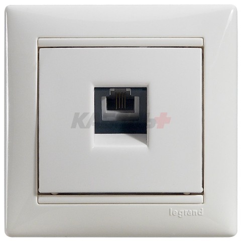 VALENA Розетка телефонная RJ11 белый