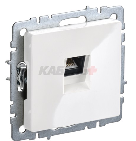 BRITE Розетка компьютерная RJ45 кат.5E РК10-БрБ белый IEK