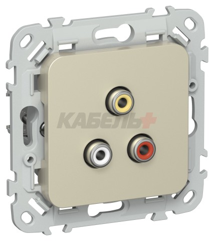 FLITE Розетка RCA РАрса-ФлШ шампань IEK