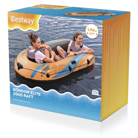 61139 Надувная лодка "Kondor Elite 2000" 196х106 см BESTWAY