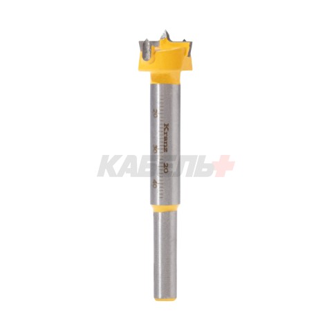 Сверло Форстнера по дереву, 20мм, цилиндрический хвостовик KRANZ