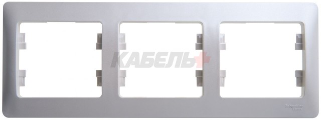 Рамка на 3 поста горизонтальная Schneider Electric Glossa GSL000603 Перламутр