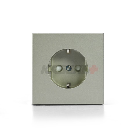 ARTGALLERY РОЗЕТКА с заземлением со шторками, 16А, механизм, быстрозажим. клем., ШАМПАНЬ