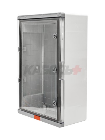 Пластиковый корпус 600х400х200 (ВхШхГ) прозрачная дверь, с монтажной платой, Design Pro Series IP67