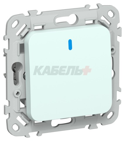 FLITE Выключатель 1-клавишный с индикацией 10А ВС11-1-1-ФлХЛ холодный лед IEK