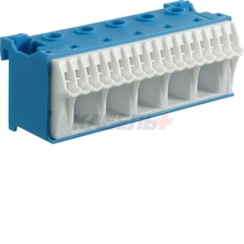 Клемма QuickConnect  (5x16мм2 + 17х4мм2), 90 mm, Синяя Hager