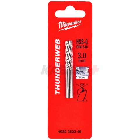 Сверло по металлу HSS-G Thunderweb 3.0 мм (2 шт), MILWAUKEE