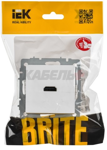 BRITE Розетка HDMI РHDMI-0-БрАБ арктический белый IEK