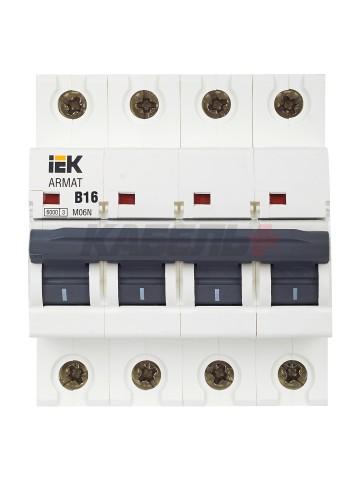 ARMAT Автоматический выключатель M06N 4P B 16А IEK