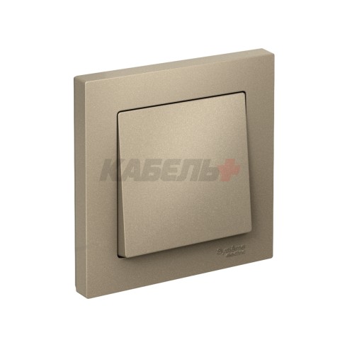 ATLASDESIGN 1-клавишный ВЫКЛЮЧАТЕЛЬ, сх.1, 10АХ, в сборе, быстрозажим. клем., ШАМПАНЬ