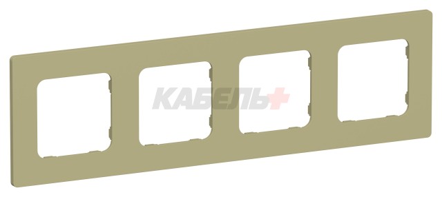 FLITE Рамка 4-местная РУ-4-К-ФлО оливковый IEK