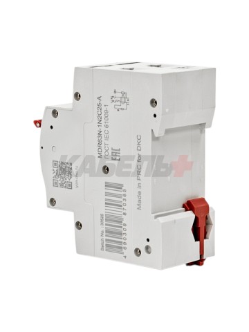 Дифавтомат YON max типа MDR, 1P+N, 30mA, 25A, хар-ка C, 6kA, тип А DKC