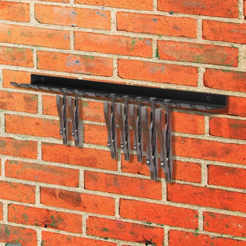 Держатель-органайзер для пневмоинструмента и зажимных клещей, настенный, черный REXANT