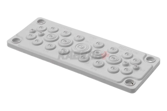 Кабельный ввод мембранный КВМ-25, ТЭП, RAL7035, IP66, 25 вводов TDM