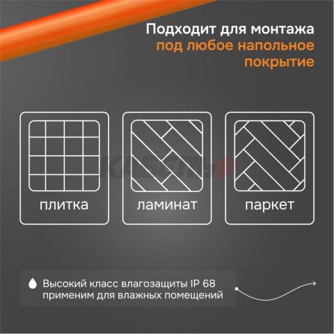 Нагревательный мат welrok mat 1,5 м2 0,225 кВт