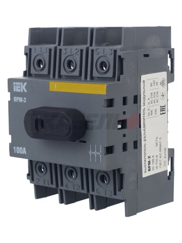 Выключатель-разъединитель модульный ВРМ-2 3P 100А IEK