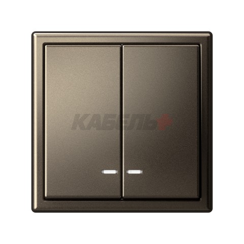 ARTGALLERY 2-клавишный ВЫКЛЮЧАТЕЛЬ с подсветкой, сх.5а, 10АХ, механизм, МОККО