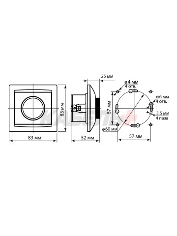 Светорегулятор RL 300 Вт венге "Лама" TDM