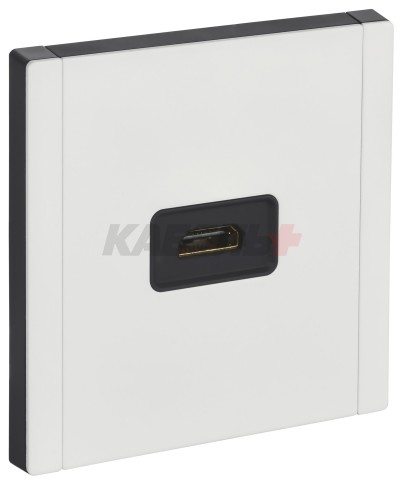 FORTE&PIANO Розетка HDMI FP240M металл белый IEK
