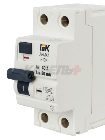 ARMAT Выключатель дифференциального тока R10N 2P 40А 30мА тип A IEK