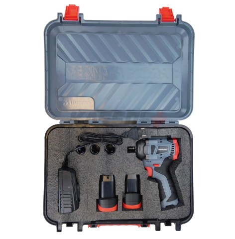 Аккумуляторный бесщеточный ударный гайковерт E0212 PROFIPOWER BL-163 (16В, 260Нм, Li-ion 2шт, 2.0Ач, ударные головки 17,19,21, З/У,в кейсе)