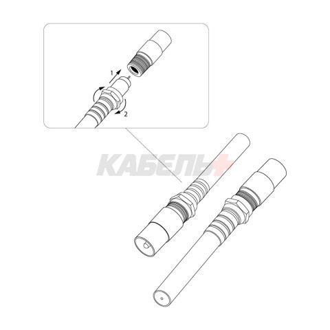 Переходник гнездо F – штекер TV REXANT