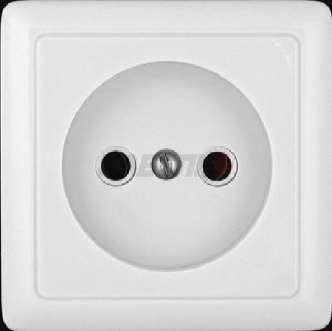 ХИТ О/У РОЗЕТКА без заземления без шторок, ИЗОЛ.ПЛ., 10А, 250В, БЕЛЫЙ