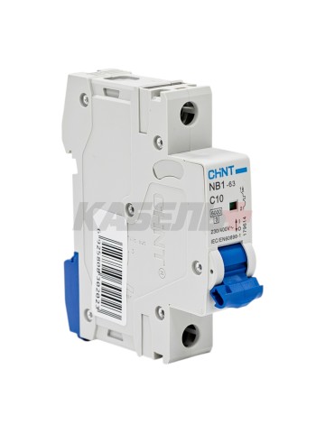 Автоматический выключатель NB1-63 1P 10A 6kA х-ка C (DB) (R)