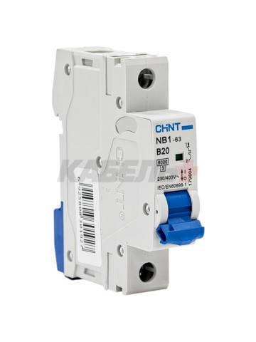 Автоматический выключатель NB1-63 1P 20A 6kA х-ка B (DB) (R)