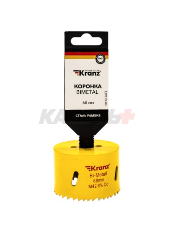 Коронка Bimetal 68мм KRANZ, KR-92-0235