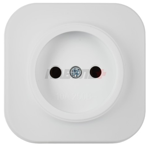 GLORY Розетка 1-местная для открытой установки без заземления без защитных шторок 10А РС20-2-ХБм белый матовый IEK